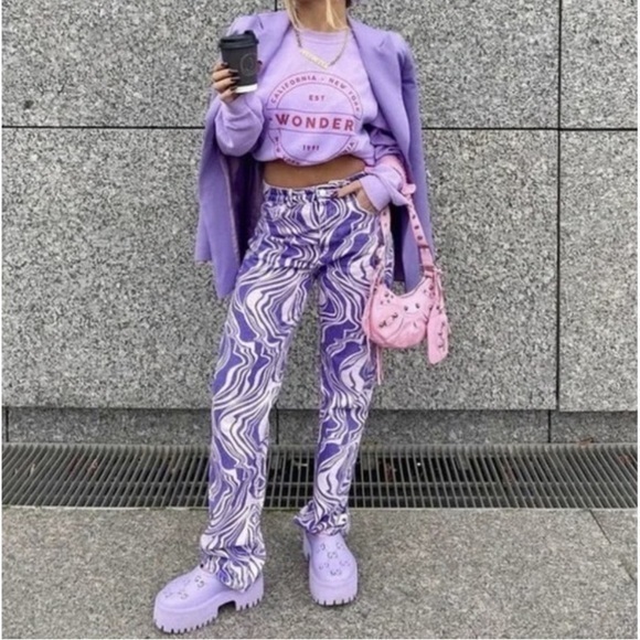 Zara Denim - ZARA Purple Y2K Jeans